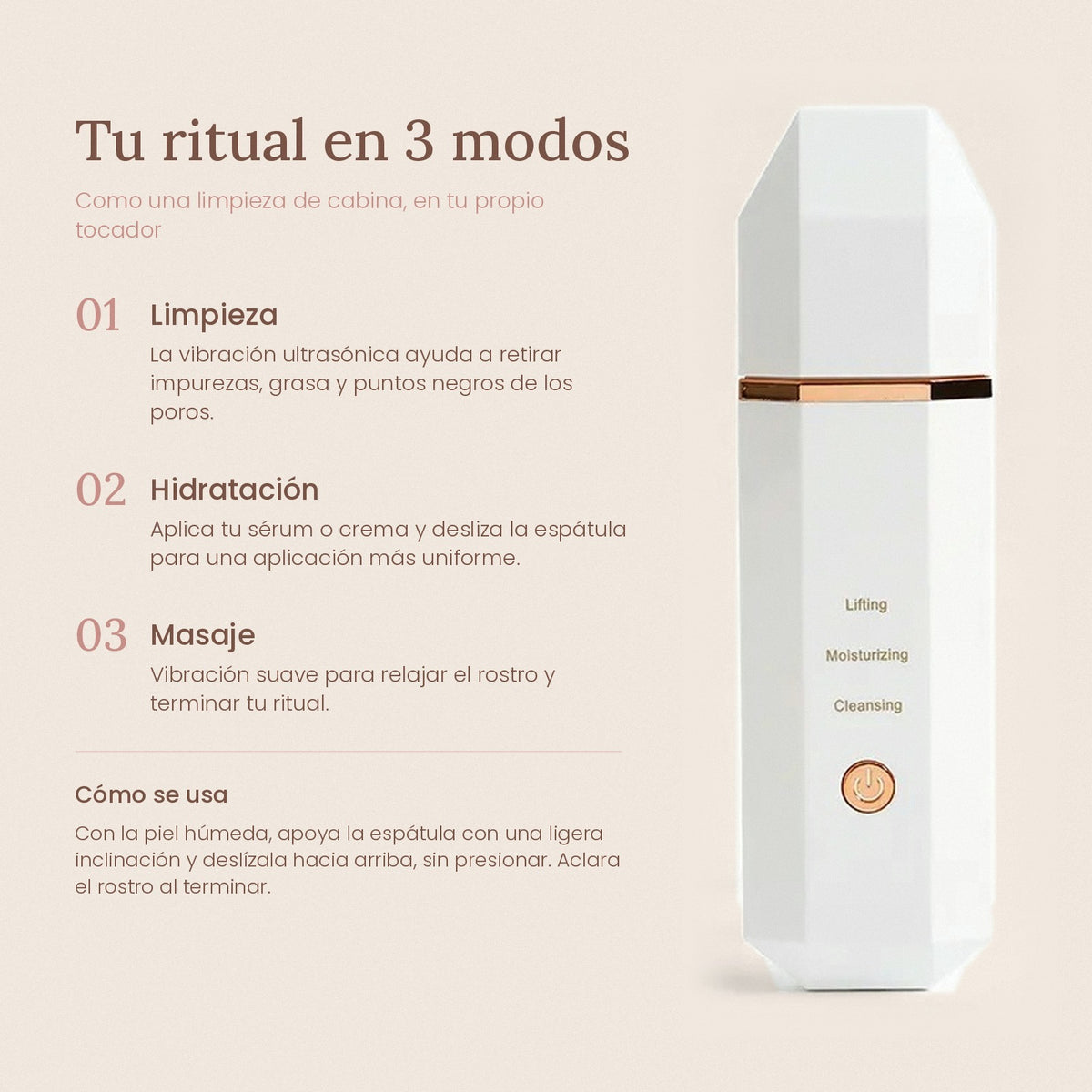 Espátula Ultrasónica Facial MyMusse