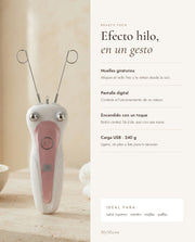 Detalles de la depiladora facial efecto hilo