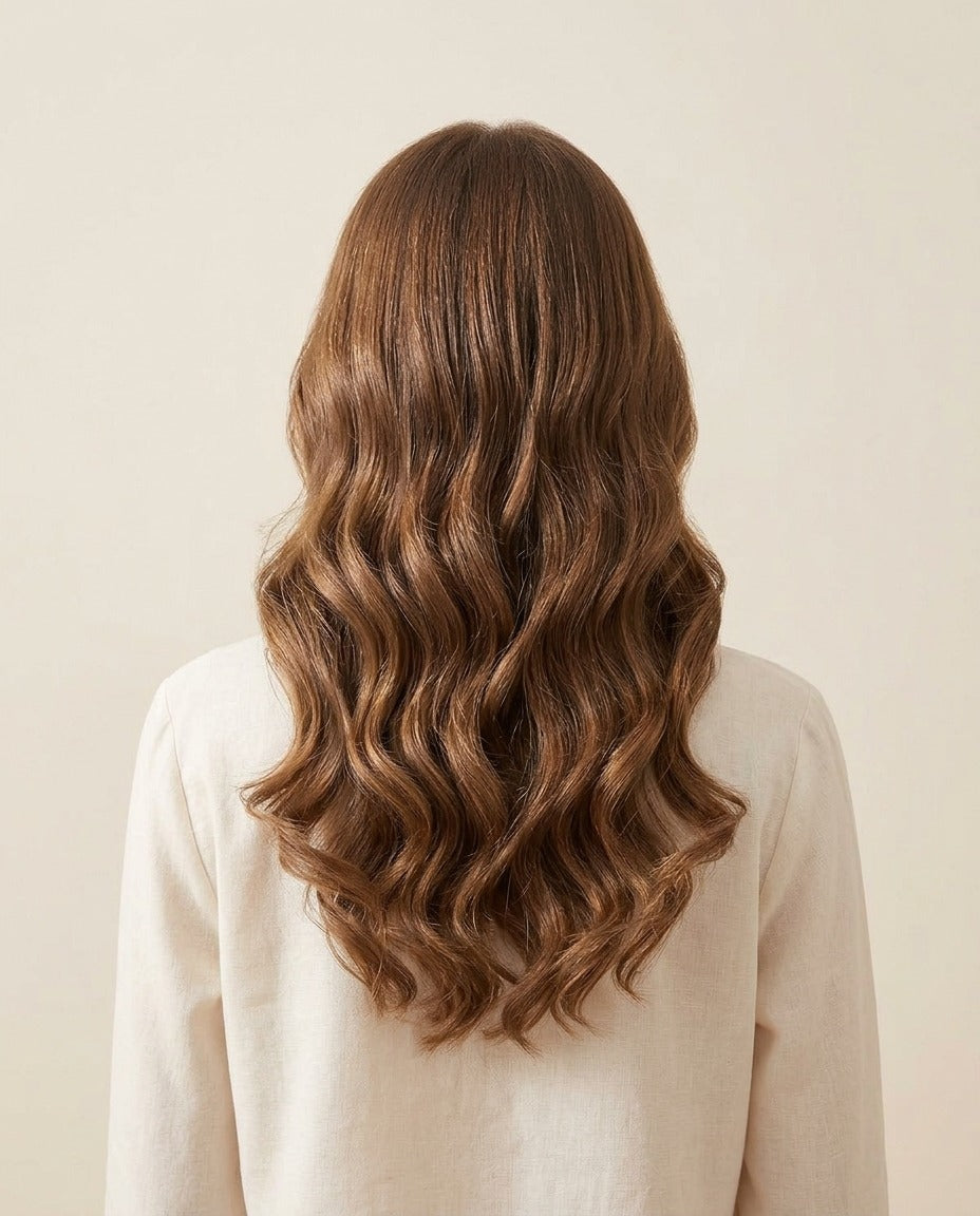 Melena con ondas hechas con el rizador automático